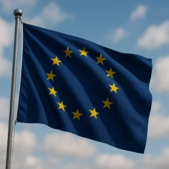 A-realistic-photograph-style-image-of-the-European-Union-flag-waving-in-the-wind-captured-as-if-tak-1